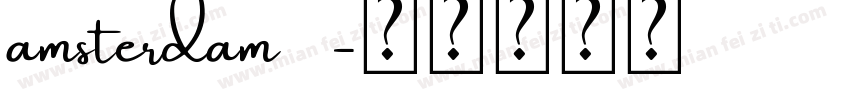 amsterdam 4字体转换